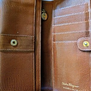 Salvatore Ferragamo Brown Leather Bifold Wallet